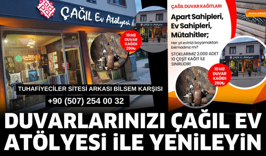 Duvarlarınızı Çağıl Ev Atölyesi ile yenileyin