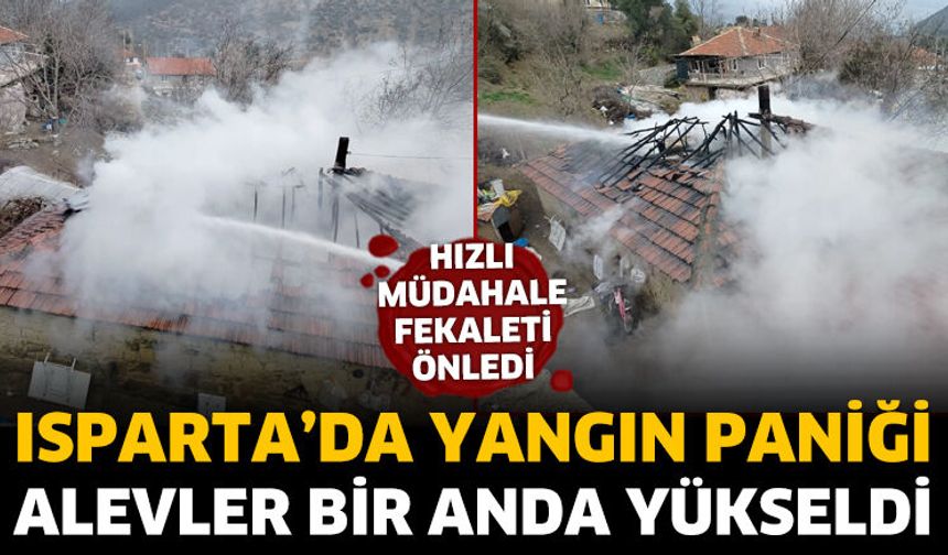 Isparta'da korkutan yangın