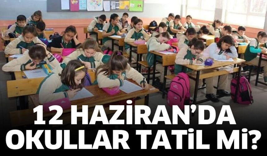 12 Haziran tarihinde okullar tatil mi?