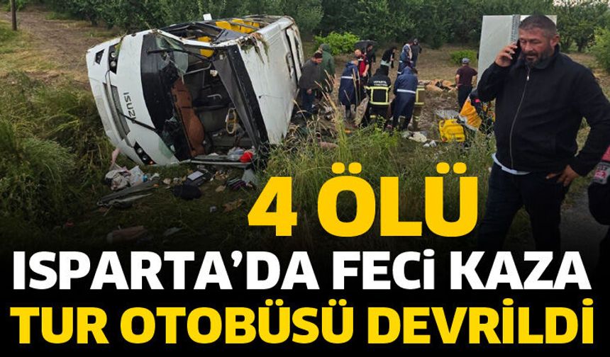 Isparta'da otobüs devrildi! Ölü ve Yaralılar Var