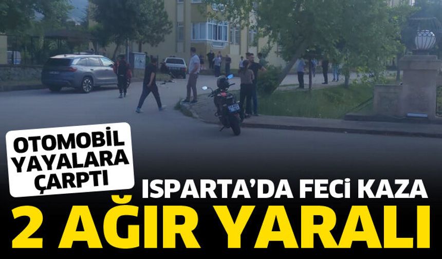 Otomobil yayalara çarptı! 2 ağır yaralı