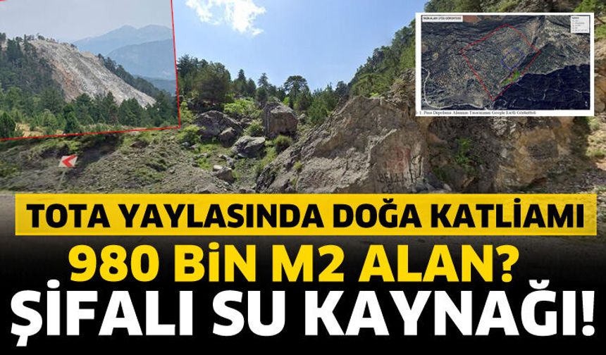 Şifalı su kaynağına mermer ocağı!