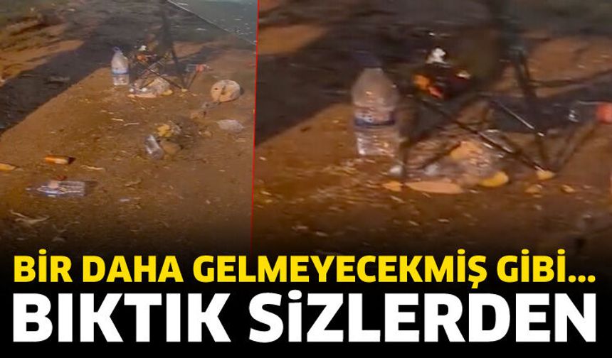 Gökçay mesirelik alanında çöp tepkisi