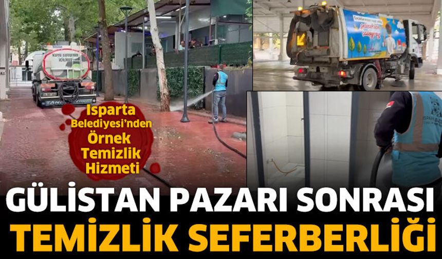 Isparta Belediyesi’nden Örnek Temizlik Hizmeti