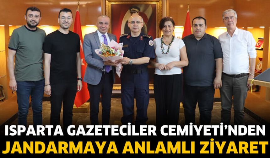 Isparta Gazeteciler Cemiyeti’nden Jandarmaya Anlamlı Ziyaret