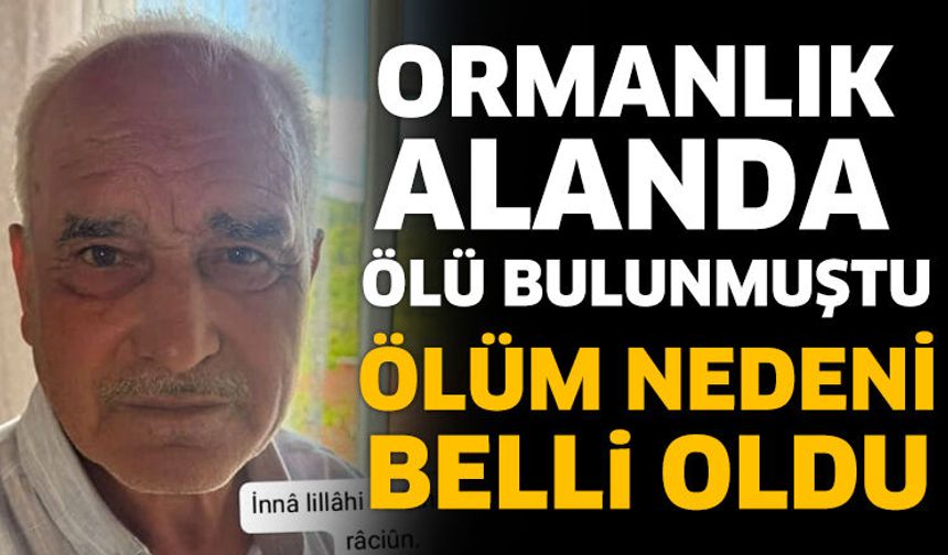 Ormanlık alanda ölü bulunmuştu! Ölüm nedeni belli oldu
