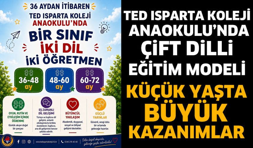 TED Isparta Koleji Anaokulu’nda Çift Dilli Eğitim Modeli