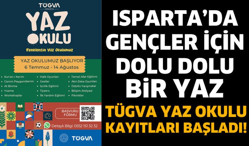 Isparta’da Gençler için Dolu Dolu Bir Yaz