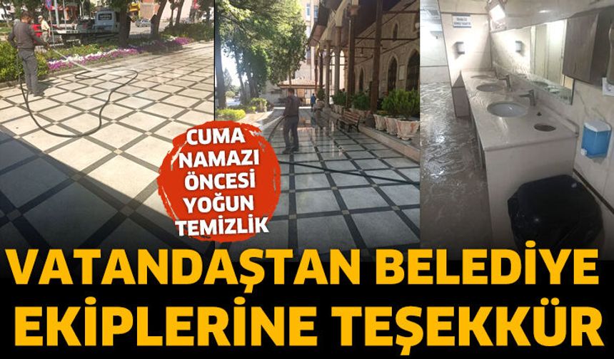Vatandaştan belediye ekiplerine teşekkür