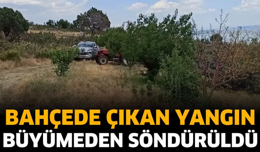 Bahçede Çıkan Yangın Büyümeden Söndürüldü