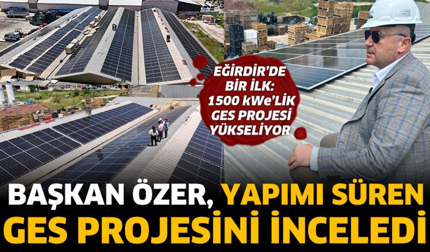 Başkan Özer Yapımı Süren GES Projesini İnceledi