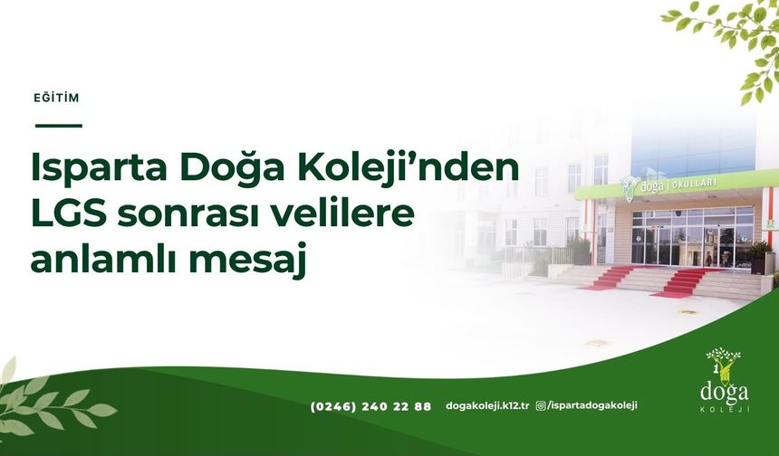 Doğa Koleji'nden Velilere Anlamlı Mesaj