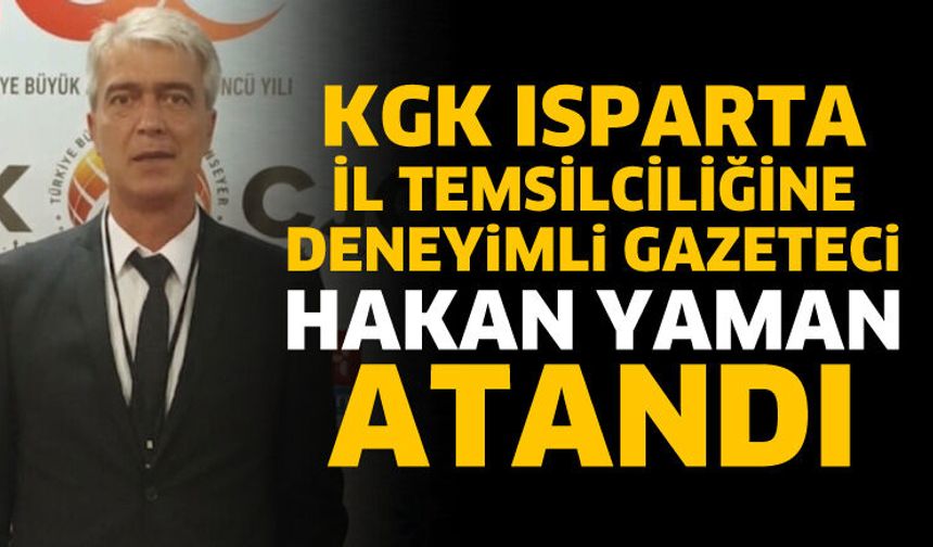 KGK İl Temsilciliğine Hakan Yaman atandı