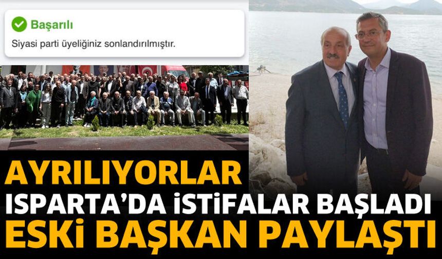 CHP Isparta'da üyelikten ayrılmalar başladı