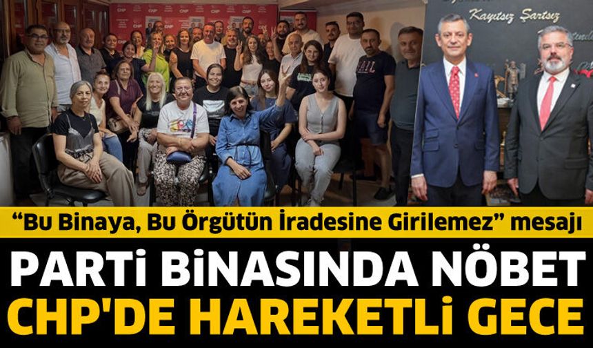 Görevi feshedilen yönetim parti binasında nöbete başladı