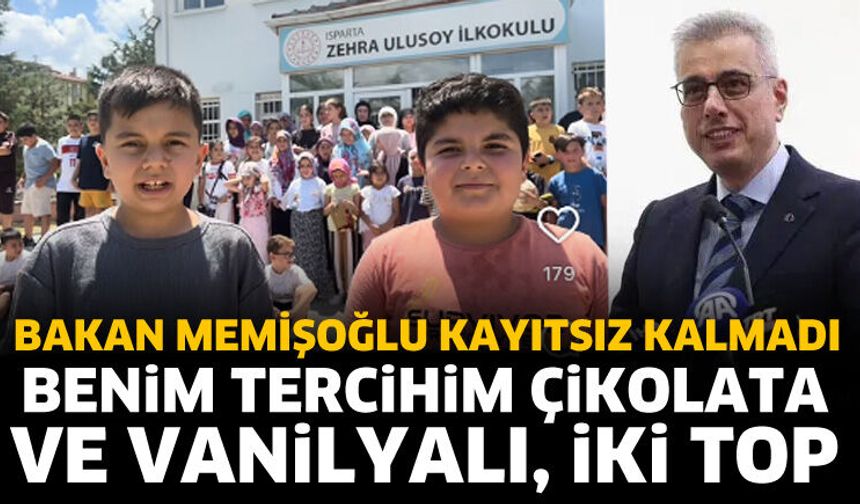 Bakan Memişoğlu, Ispartalı çocukların isteğini kırmadı