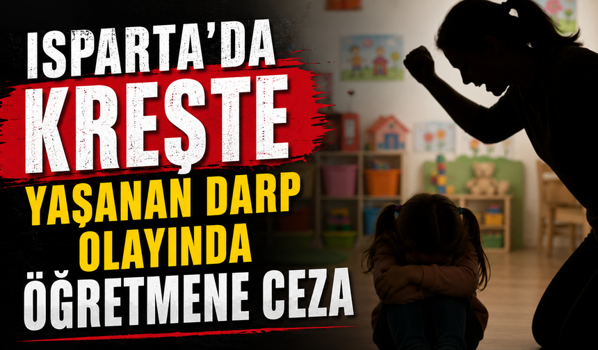 Isparta’da kreşte yaşanan darp olayında öğretmene ceza