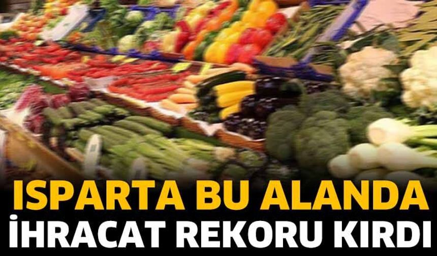 Isparta bu alanda ihracat rekoru kırdı