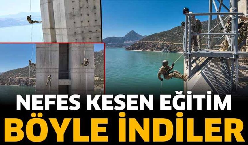 Isparta'da nefes kesen komando eğitimi