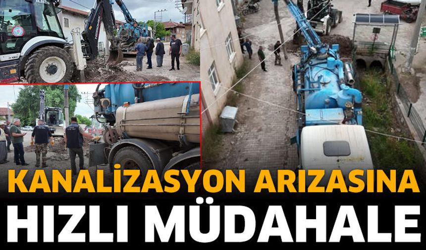 Kanalizasyon arızasına hızlı müdahale