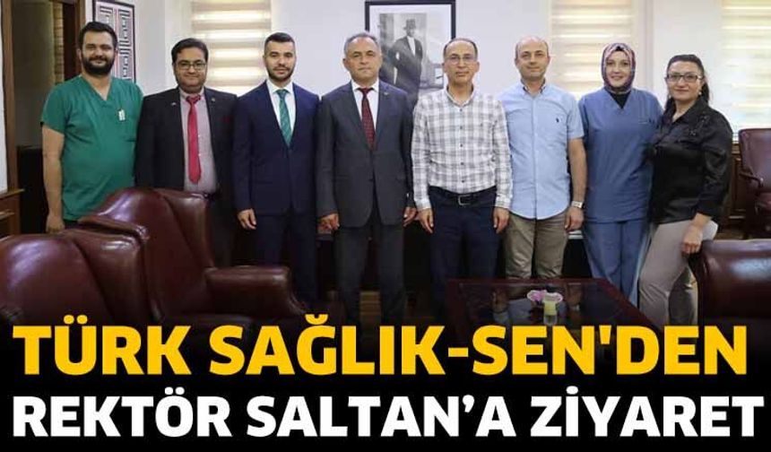 Türk Sağlık-Sen Isparta Şubesi’nden SDÜ Rektörü Mehmet Saltan’a Ziyaret