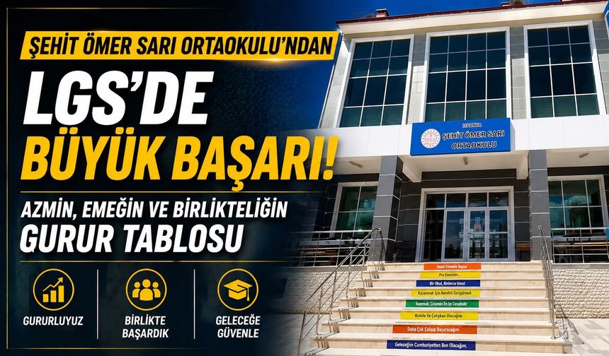 Şehit Ömer Sarı Ortaokulu'ndan LGS'de Büyük Başarı