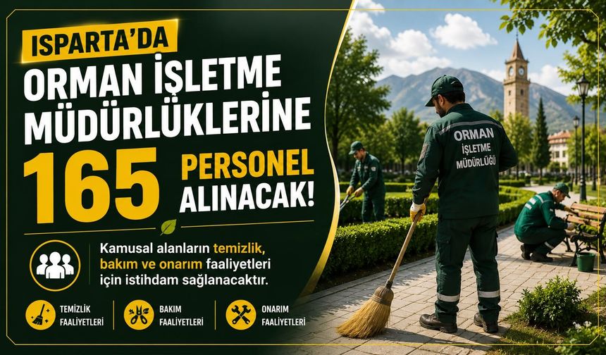 Isparta’da Orman İşletme Müdürlüklerine 165 Personel Alınacak