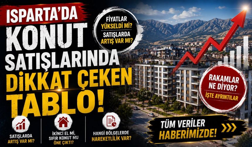Isparta'da konut satışlarında dikkat çeken tablo