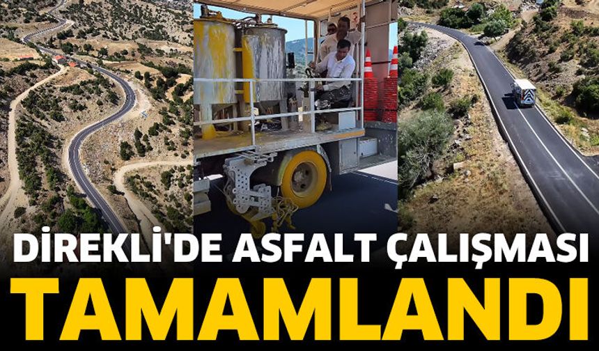 Direkli'de asfalt çalışması tamamlandı